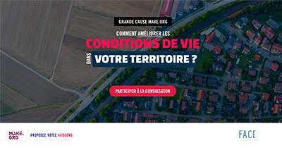 La Fondation FACE est partenaire de la Grande Cause « Comment améliorer les conditions de vie dans votre territoire ? » de Make.org